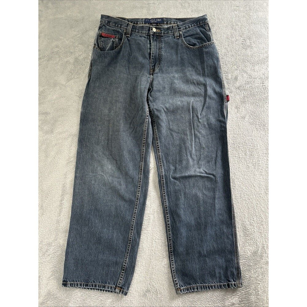 Vintage Y2K US Polo Assn Carpenter Jeans Mens 36x32 Wide Leg Baggy Skater Pants